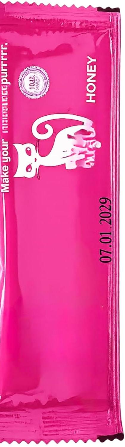 Pink Pussycat Honey Miel Natural, con Polen de Abeja, Ginseng y Gelatina Natural, 20g por Sobre