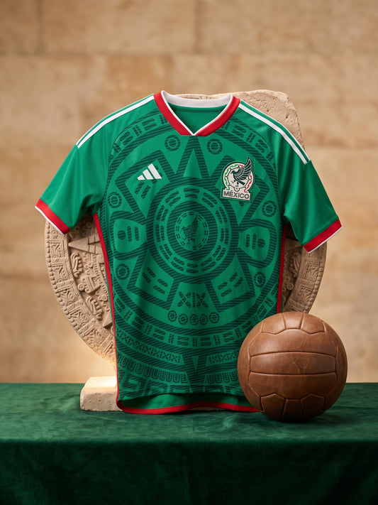 Jersey de Fútbol Verde - Edición Calendario Azteca (Nuevos)