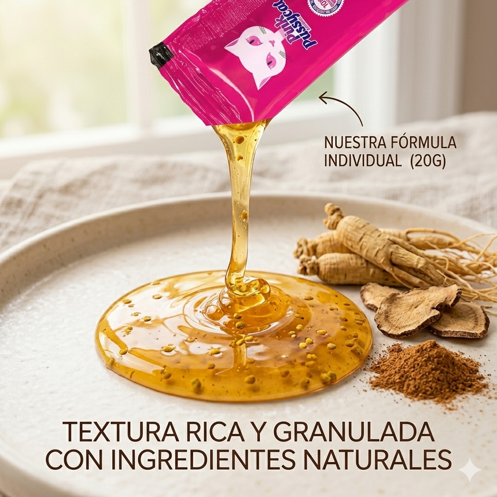 Miel Energizante Natural con Extractos Herbales (Sobre 20g). Miel Pink Pussy