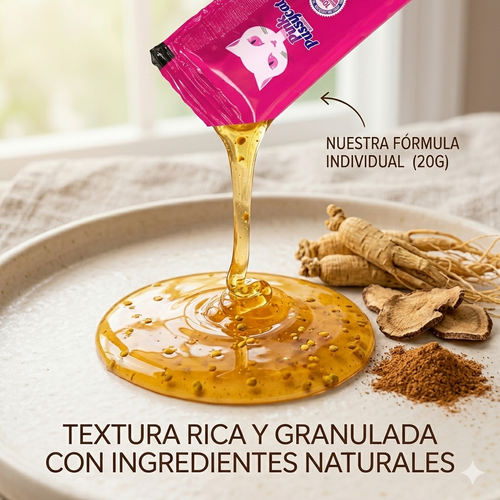 Miel Energizante Natural con Extractos Herbales (Sobre 20g). Miel Pink Pussy