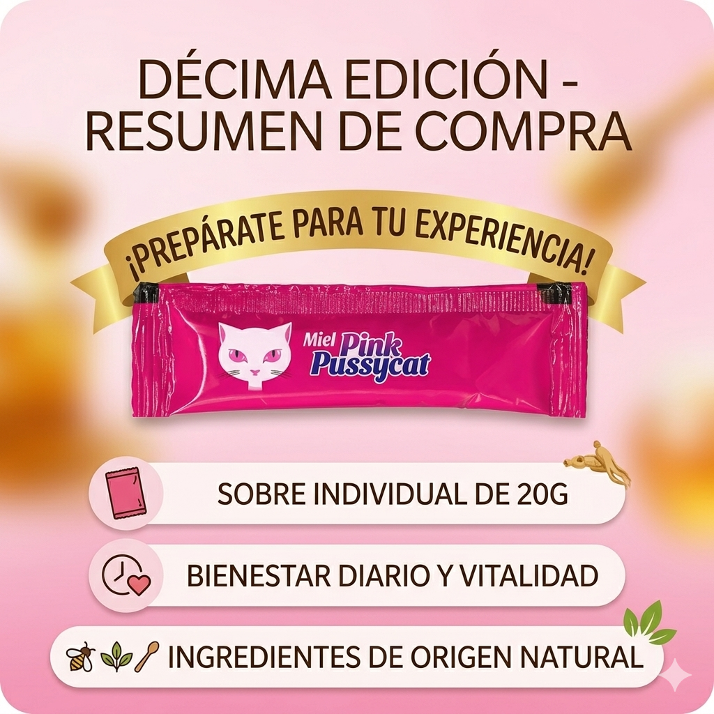 Miel Energizante Natural con Extractos Herbales (Sobre 20g). Miel Pink Pussy